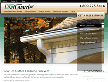 Tablet Screenshot of leafguard.com